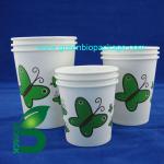 Disposable paper cup with Pla inner lining
