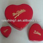 gift heart shape tin box for wedding