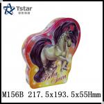 fancy horse shape candy tin box