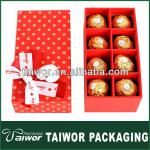 red color best selling fashionable candy box with ribbon