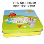 square candy tin box with custom colorful printing