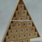 2014 new polished Christmas tree shape wooden chocolate box