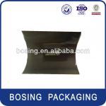 Black printed glossy paper pillow box