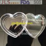 Transparent plastic heart shape plastic clear box