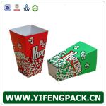 paper disposable white custom color popcorn boxes
