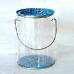 Round clear pvc box plastic box with handle
