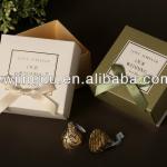 Green White Wedding Favor Candy Sweet Gift Square Paper Boxes