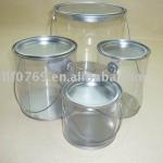 Factory sells clear pet bucket for cookies,pvc bucket.