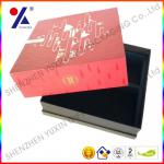 red wedding favor boxes tea packaging box paper box with lid divider hot stamping