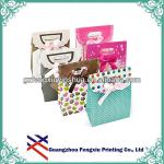 Die Cut Candy Packaging Paper Bag with Ribbon Handle
