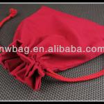 2013 flannel drawstring bag with ribbon for jewellery