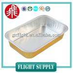 Golden inflight aluminum foil container