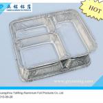 packing for food ,disposable aluminium foil 3 compartment food container