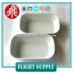 White coated aluminium foil food containers