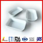 White coated airline aluminum foil containers