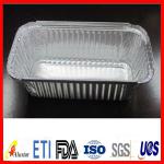 aluminum container with lid for food packing