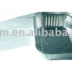 disposable aluminium foil lunch box- 2.25lb oblong with ps lid