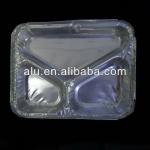 3 copartment Aluminium Foil Meal Trays for food take away packaging