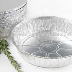 round aluminum foil container with lid