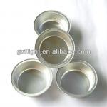 Silver small round aluminum foil containers