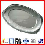 Oval aluminum pan for surving turkey