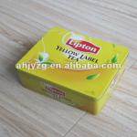 rectangular tea tin box