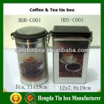 New design Coffee wholesale tin container with lids