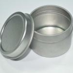 1 OZ deep round tea tin can