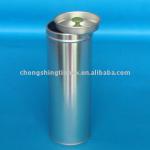 Round tall tea tin can with inner lid
