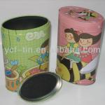 oval tin tea box