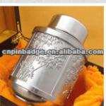 metal tea caddy