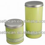 Round sealed tea tin with airtight lid