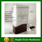 Coffee tin box with plastic lid