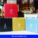 custom printed square tin box for food packaging