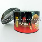 Round shape Chinese style floral pattern tea tin canister