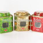 Octagonal tea tin box/tintop tin boxspecial shape of tea tin box
