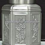 metal tea caddy