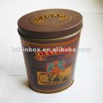 Oval shaped tin metal can for tea (250g tea)