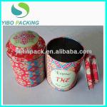 colorful round tea tin can,custom printed tin box for tea/coffee packing