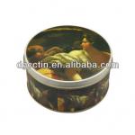 CH round beautiful printing tin can food ,metal containers