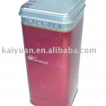 Good high quality square gift tin can for tea
