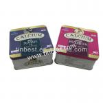 Square China matel tin cases with mobile bottom