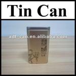Tea Empty Tin Cans Pass SGS FDA rectangular candy tin box