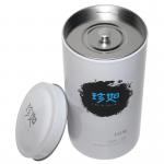 Cylindrical Metal Tea Tin Box