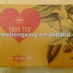 kraft/ white paper custom printed paper tea box