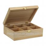 High Quality 6 compartments wooden tea box, tea packing box
