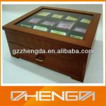 Custom Good Quality Antique Matte Wooden Box for Tea Bag
