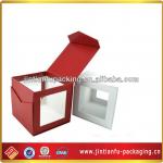 art paper tea box with PVC window