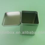 87*87*116mm hinge square tea tin box for sale