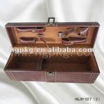 Elegant classic high quality pu leather wine box with one bottle